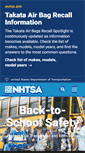 Mobile Screenshot of nhtsa.gov