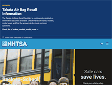 Tablet Screenshot of nhtsa.gov